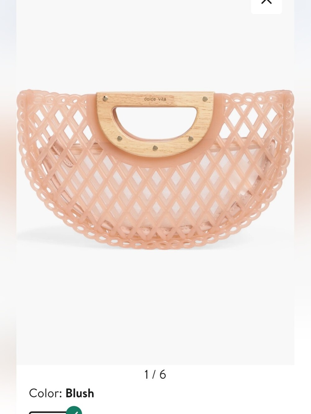 Dolce Vita Solandra Jelly Clutch - Blush Pink